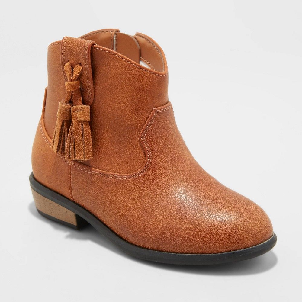 Toddler Girls' Theodora Western Boots - Cat & Jack Cognac 10, Red | Target