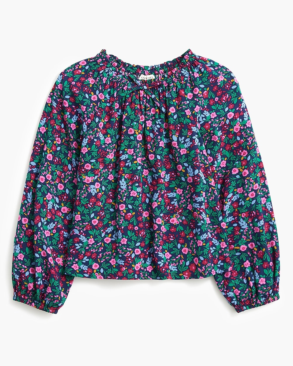 Girls' floral bow-neck top | J.Crew Factory