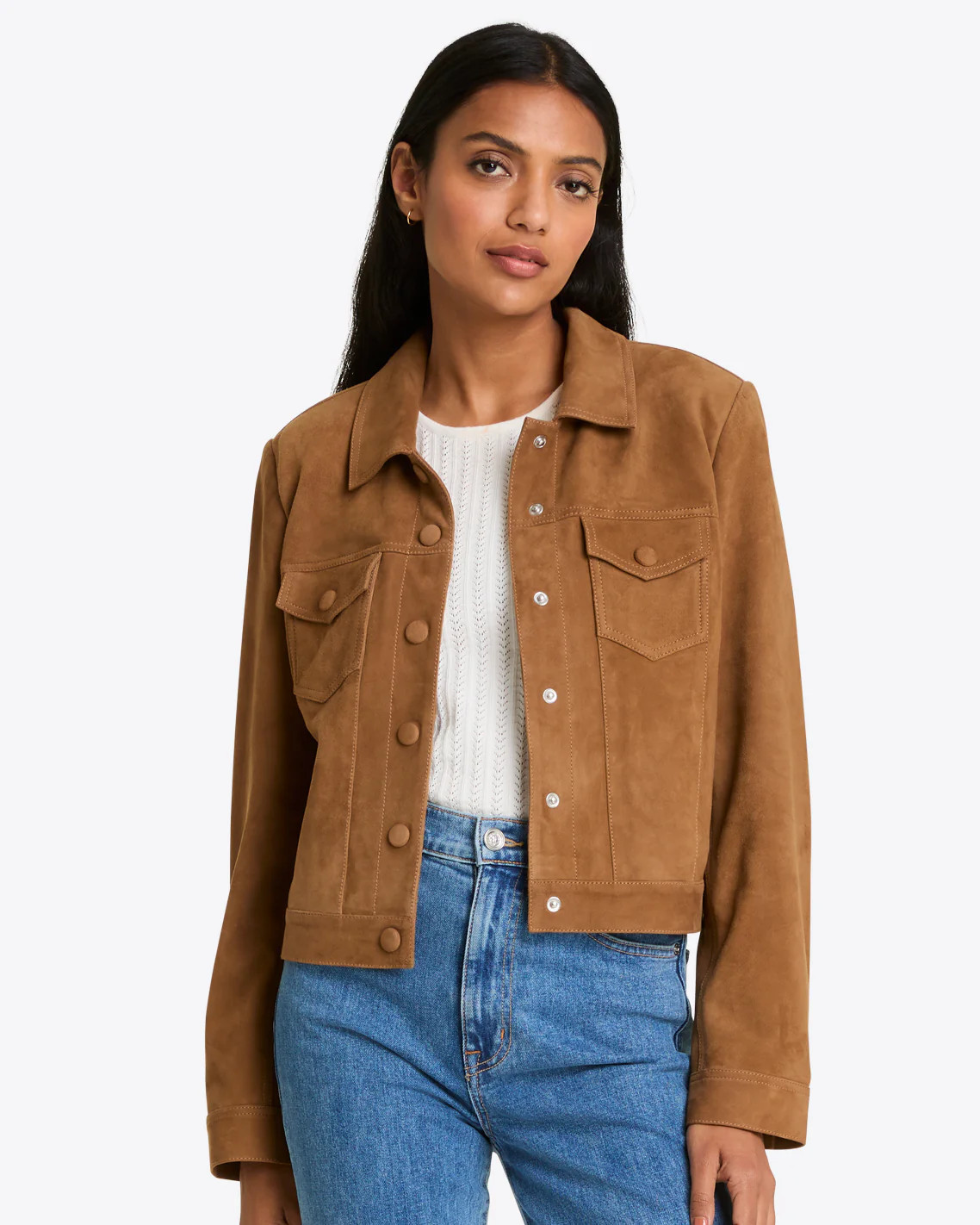 Cropped Suede Jacket | Draper James (US)