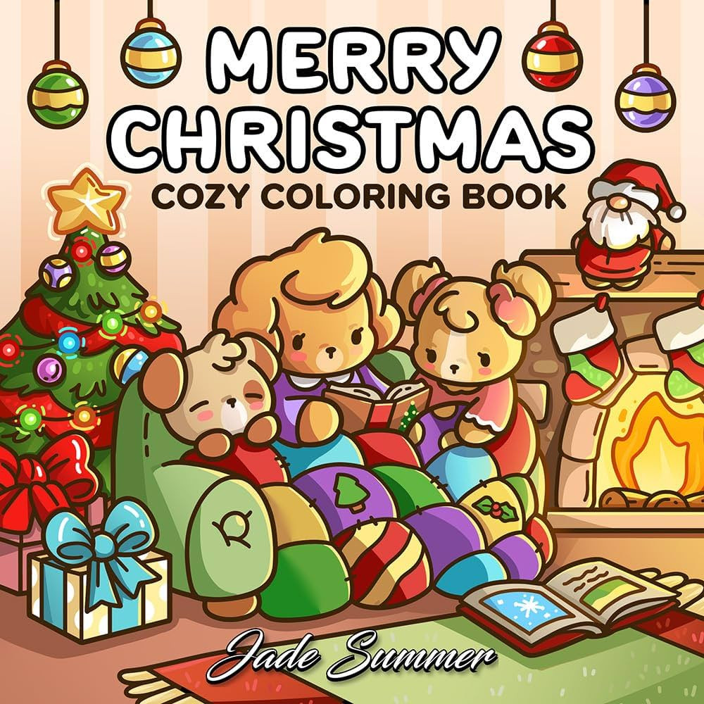 Merry Christmas: Cozy Coloring Book for Adults and Teens with Adorable Characters and Cute Holida... | Amazon (US)