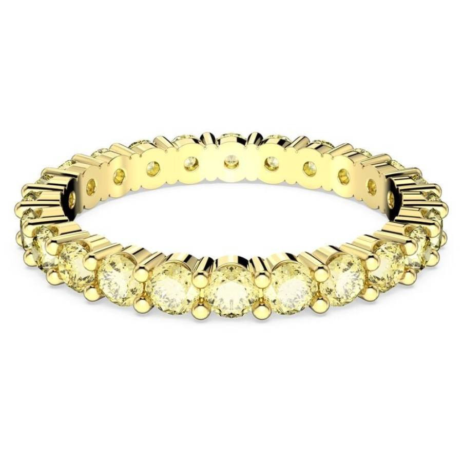 Swarovski Gold,Tone Plated Round Cut Matrix Ring, Brand Size 55 (US 6.75) | Jomashop.com & JomaDeals.com