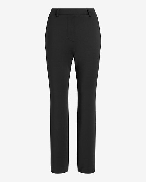 High Waisted Supersoft Double Knit Pull-On Straight Pant | Express