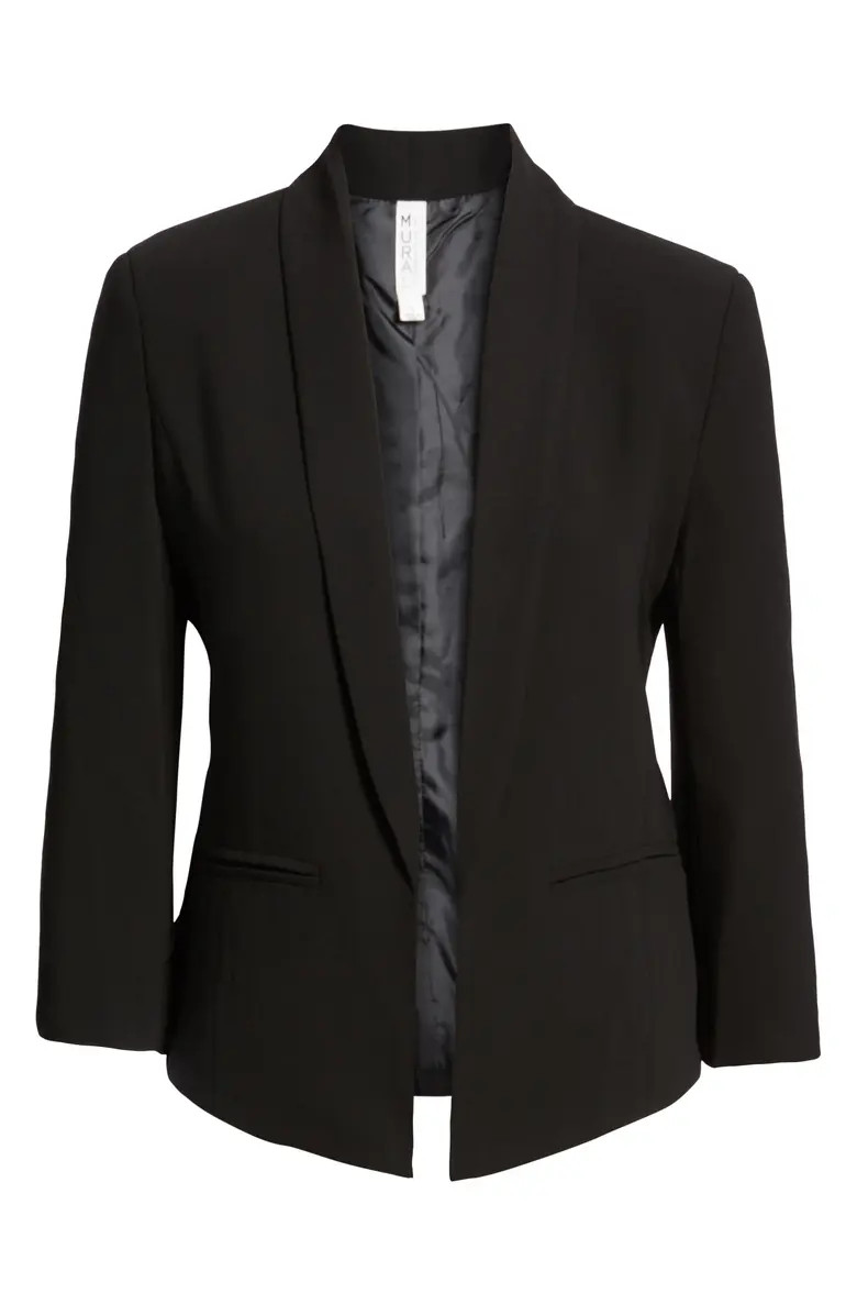 'Curve' Open Front Shawl Collar Blazer | Nordstrom