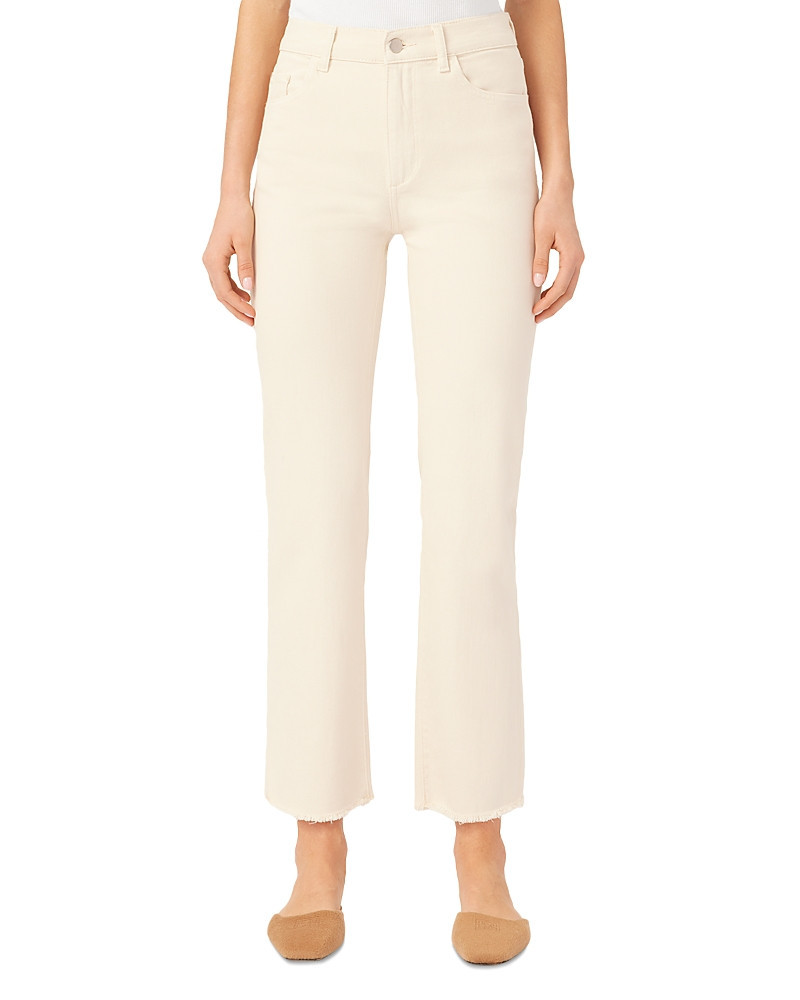 DL1961 Patti High Rise Straight Jeans in Ecru | Bloomingdale's (US)