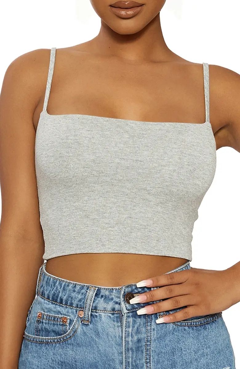 Solid Vibes Stretch Crepe Jersey Crop Top | Nordstrom
