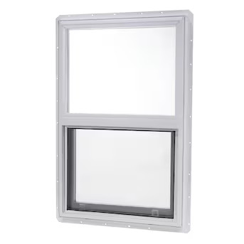Project Source 20000S Series 17-1/2-in x 35-1/2-in White Exterior Vinyl New construction Single H... | Lowe's