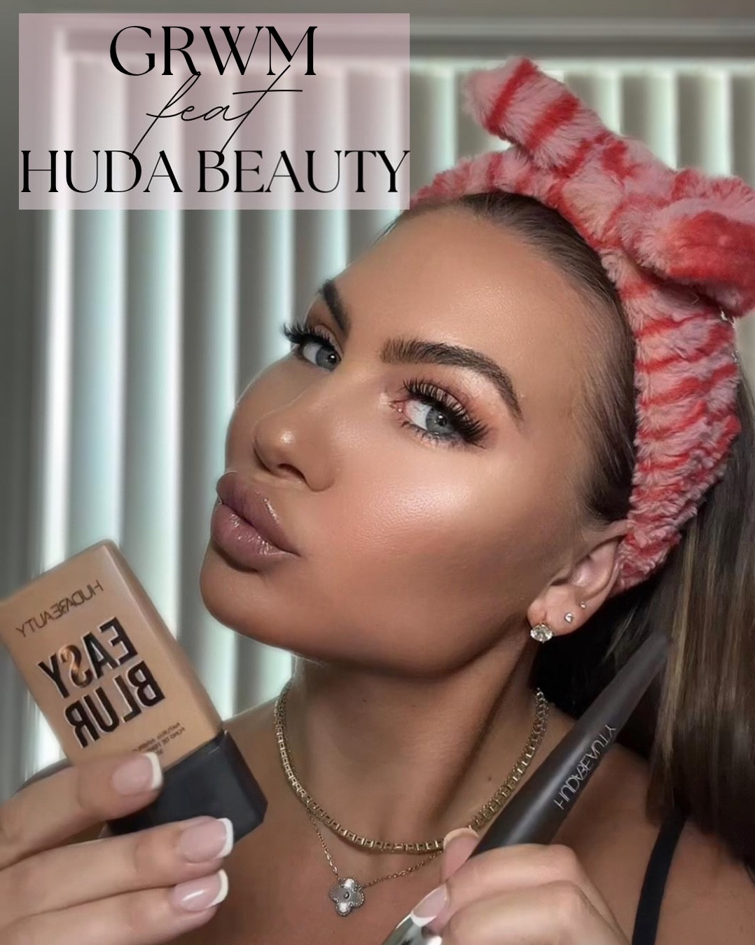 #GRWM using the most recent drops from @hudabeauty 🩷✨

-#HUDABEAUTYEASYBLUR Primer
-Easy Blur Airbrush Foundation shade ‘Tres Leches’ 320g
-#FAUXFILTER Luminous Matte Concealer mixing shades ‘Meringue’ 2.1N + ‘Coconut Flakes’ 2.7N
-#BLUSHFILTER  using both shades ‘Strawberry Cream’ + ‘Watermelon Pop’
-#EASYBAKE Loose Baking + Setting Powder in ‘Cherry Blossom Cake’

#LTKBeauty