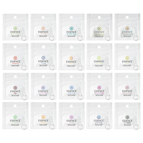 Essence Nasal Diffuser Ring Try-All Sample Pack - 20 Essential Oil Nose Ring Inhalers for Focus, Calm & Mood Support - Find Your Signature Wearable Aromatherapy Scent for Travel, Work & Self-Care | Amazon (US)