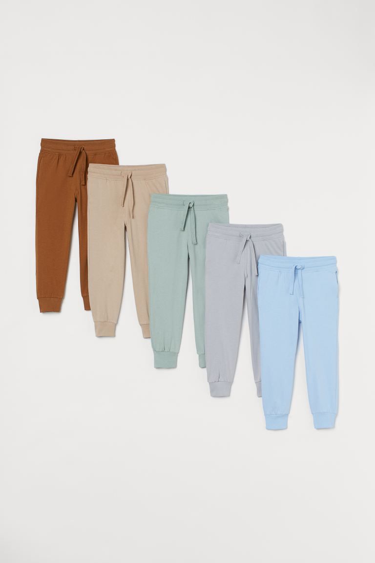 5-pack Cotton Jersey Joggers | H&M (US + CA)