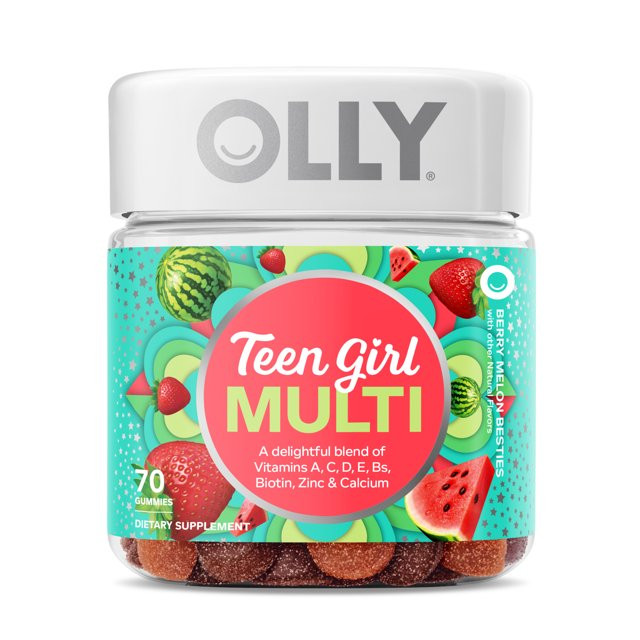 OLLY Teen Girl Multivitamin Gummies, Berry Melon, 70 Ct | Walmart (US)