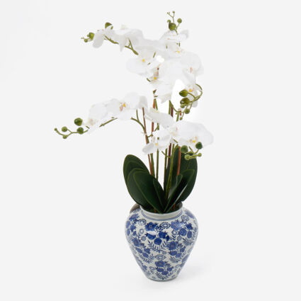 White Artificial Orchid Floral | TK Maxx