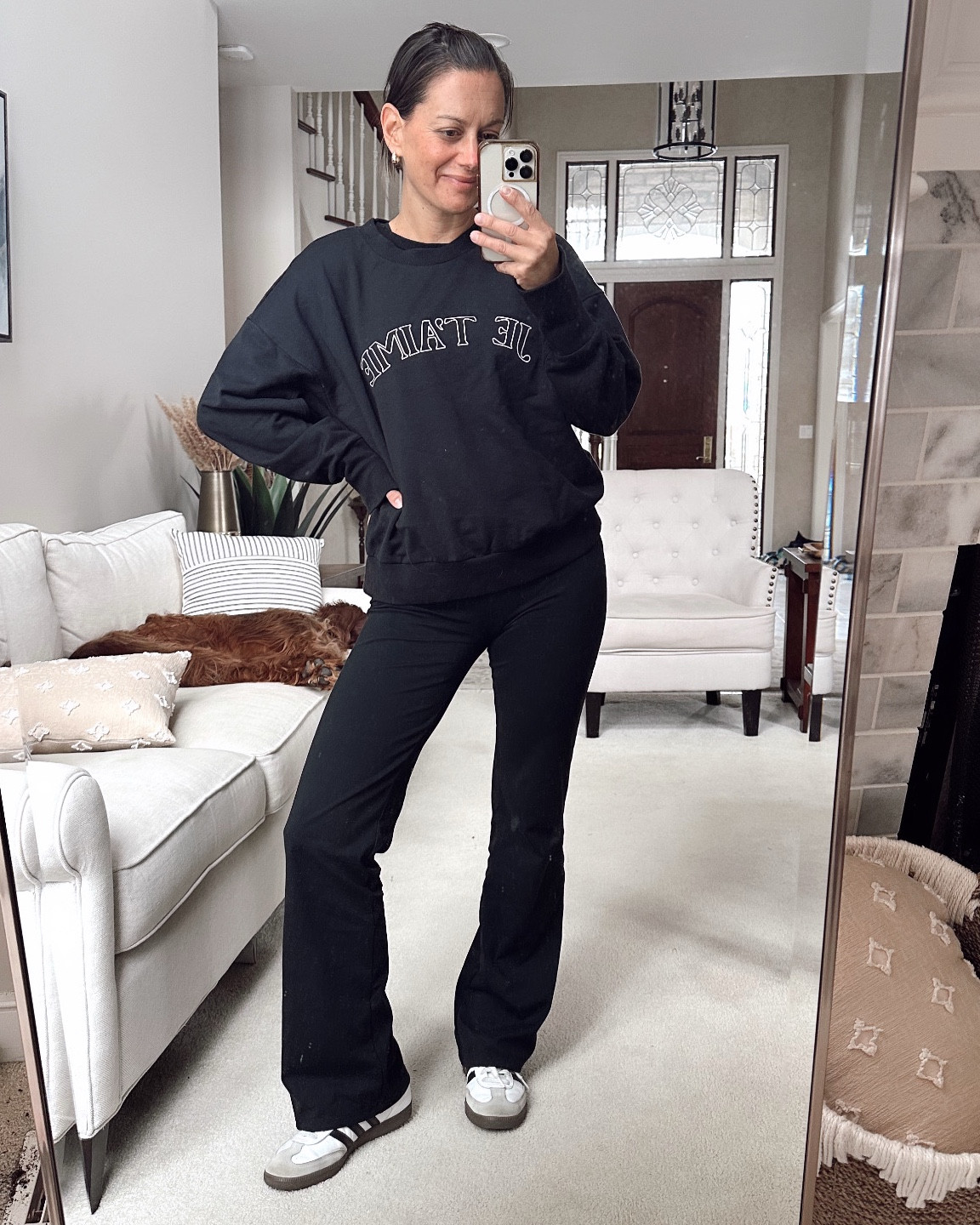 Target Valentine’s sweatshirt! ❤️ 
Runs true to size - I’m in the small. Amazon flare leggings run true to size and come in 2 inseam lengths.  I am wearing the small 29”.



#LTKFindsUnder50 #LTKActive #LTKStyleTip