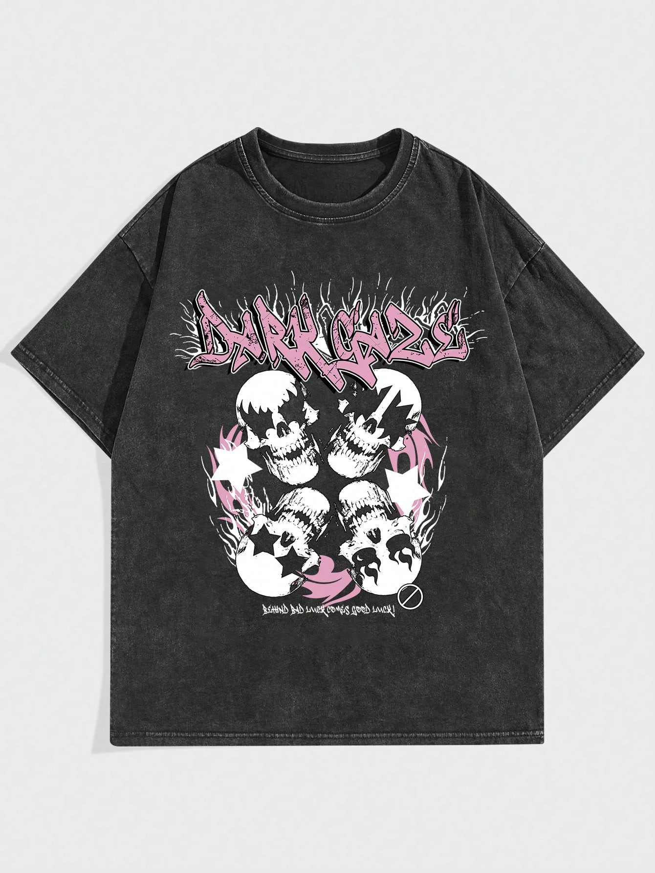 ROMWE Grunge Punk Guys Skull & Letter Graphic Tee | SHEIN