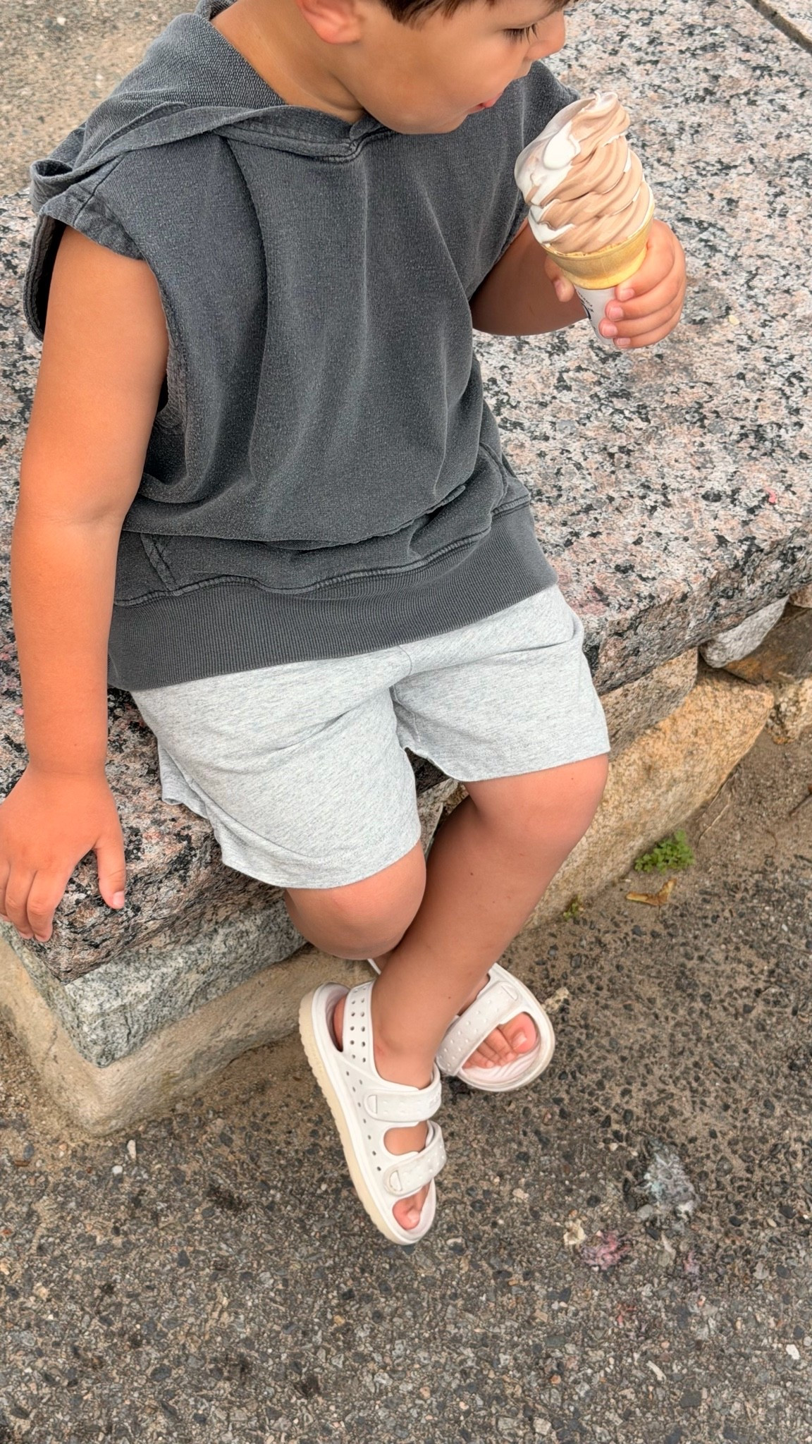 Post splash pad ice cream lounge fit ⚡️⚡️ #kidstyle #boysummerstyle
