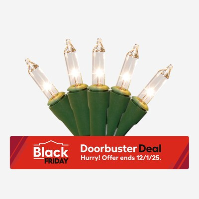 Holiday Living 100 -Count 20.62-ft White Incandescent Plug-In Christmas String Lights | Lowe's