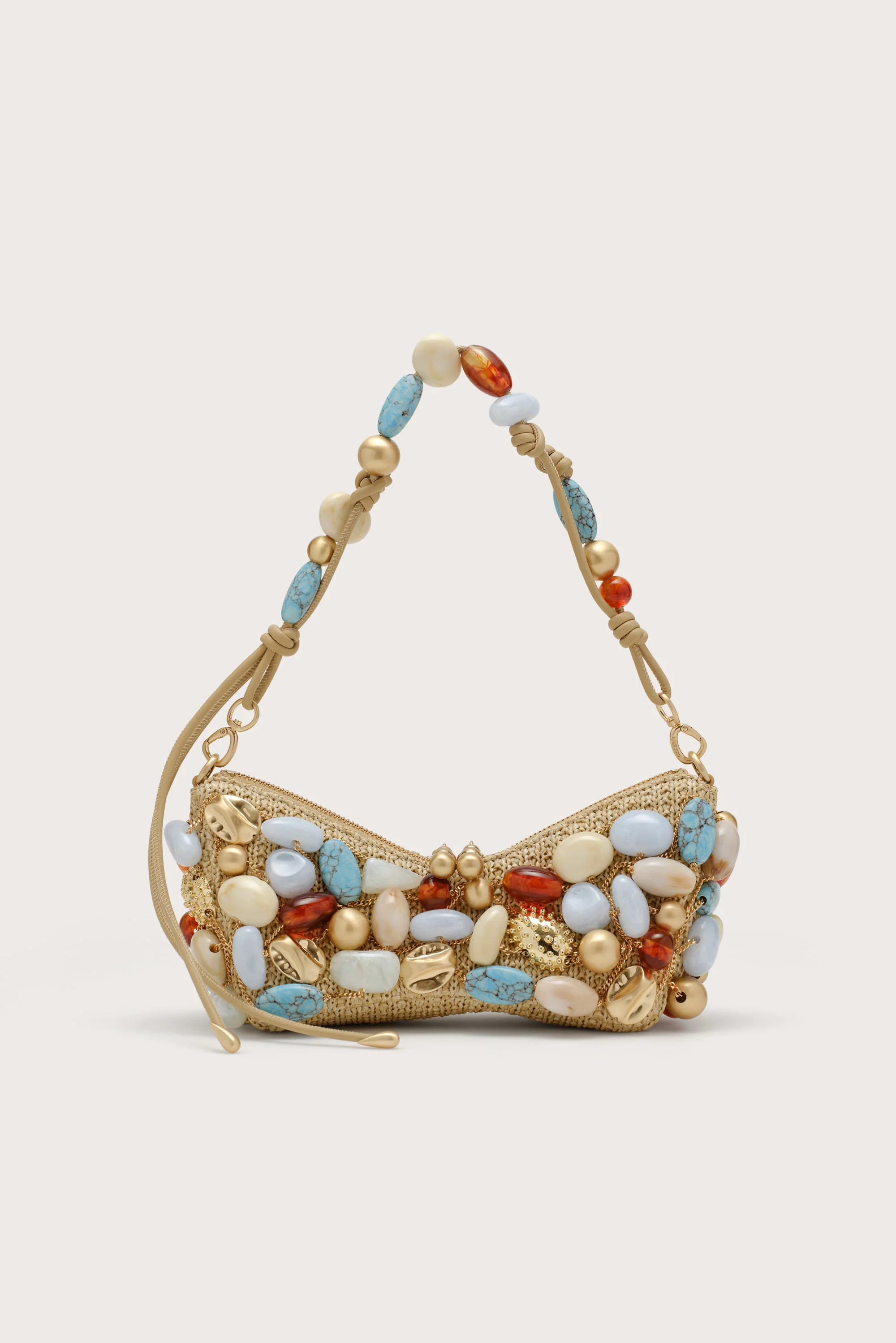 MERCIER MINI SHOULDER BAG - IBIZA TURQUOISE BAUBLE MULTI | Cult Gaia - US