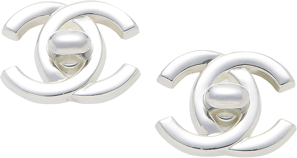 Amazon.com: Chanel, Pre-Loved Silver 'CC' Turnlock Earrings Small, Silver : Clothing, Shoes & Jew... | Amazon (US)