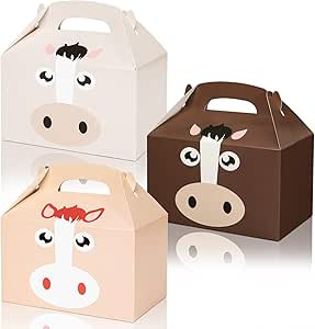 Horse Party Favors 24 PCS Cow Horse Party Treat Boxes Cowboy Gift Box Cardboard Candy Cookies Sna... | Amazon (US)