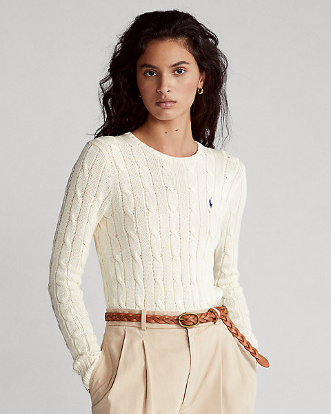 Slim Fit Cable-Knit Jumper | Ralph Lauren (UK)