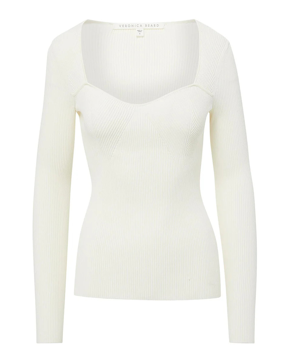 Gladys Sweetheart-Neckline Pullover | Veronica Beard