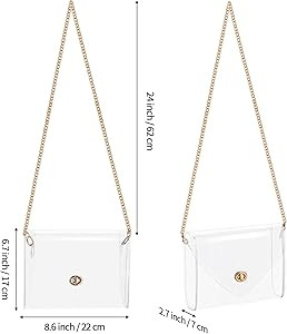 HAOGUAGUA Clear Purse for Women, Clear Bag Stadium Approved, See Through Clear Handbag for Concer... | Amazon (US)