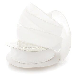 1.5" Wired Suede Velvet Ribbon White - 25 Yards | Michaels | Michaels Stores