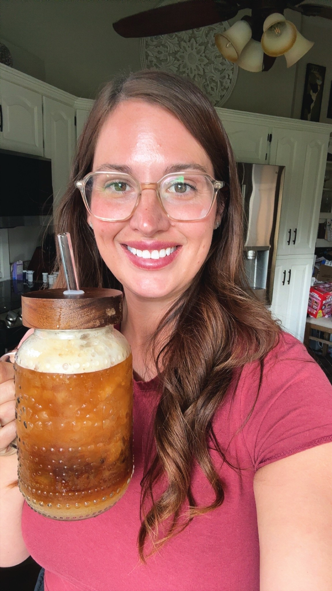 This beautiful cup is under $5 😱! It is huge, but somehow the perfect sized for my morning iced ☕️! 2 shots espresso, a can of sparkling water, a splash of cream, caramel flavoring, and A LOT of ice!

#LTKdayinmylife #LTKHome #LTKmomlife