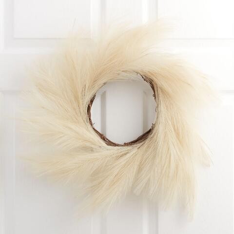 Faux Pampas Grass Wreath | World Market