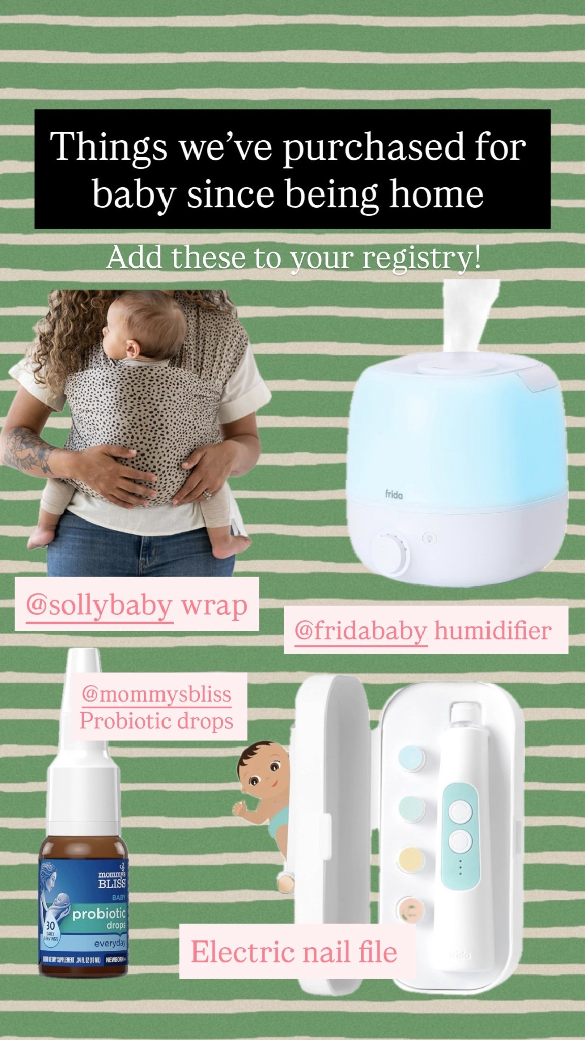 Things that I’ve purchased since being home with baby girl. Add these to your baby registry! 

Baby 
Baby registry 


#LTKKids #LTKBaby
