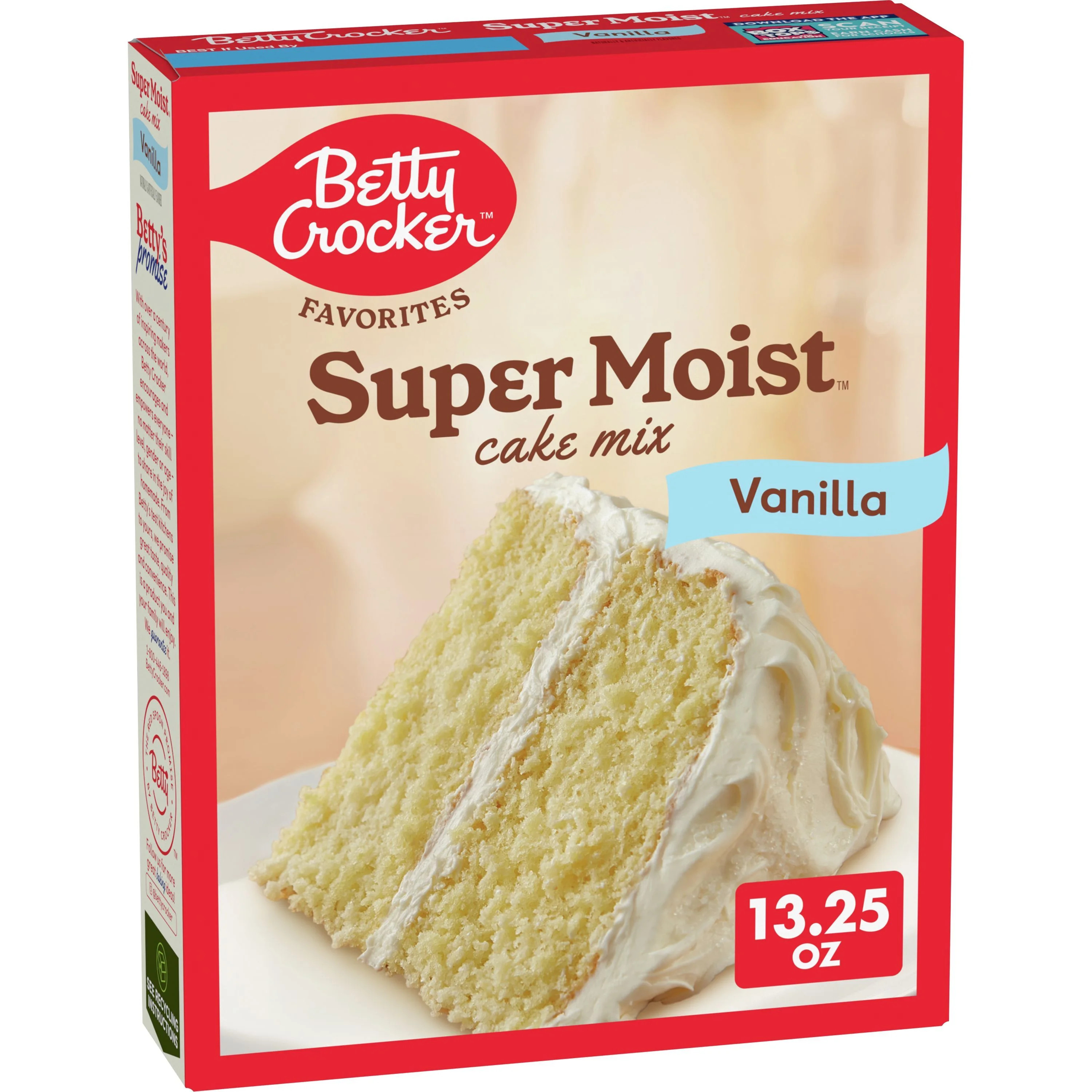 Betty Crocker Favorites Super Moist Vanilla Flavored Cake Mix, 13.25 oz | Walmart (US)