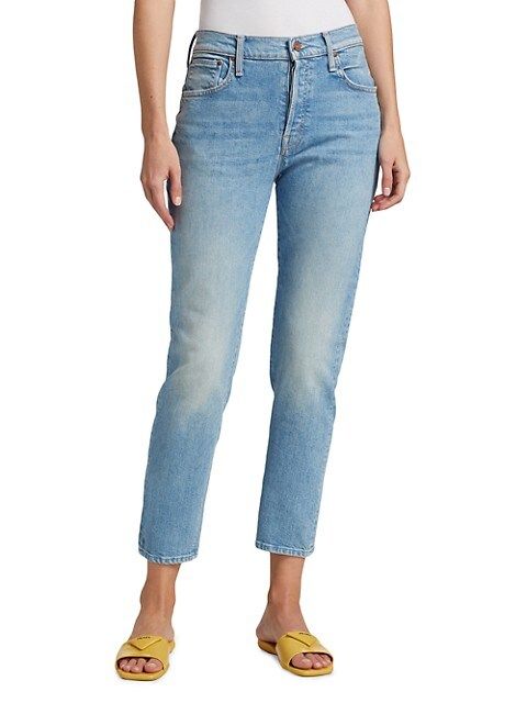 The Scrapper Ankle Mid-Rise Stretch Crop Straight-Leg Jeans | Saks Fifth Avenue