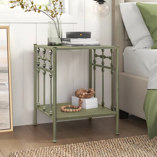 Edmund 25.25'' Tall Metal Nightstand | Wayfair North America
