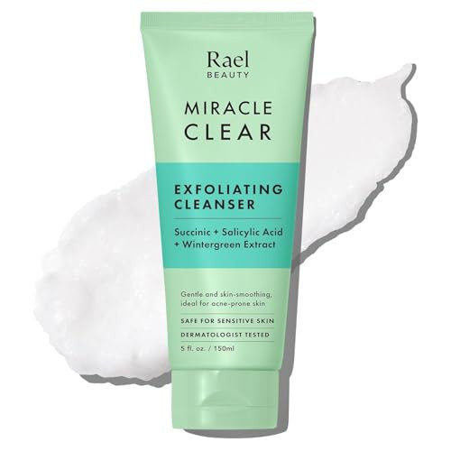 Rael Miracle Clear Facial Cleanser – Makeup Remover, Daily Face Wash, Gentle Deep Pore Cleansing Korean Skin Care for Oily & Combination Skin (Exfoliating Cleanser, 5.1 fl. oz) | Amazon (US)