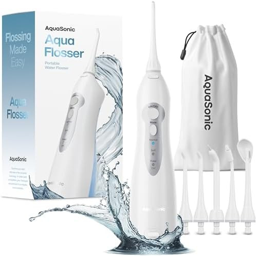 AquaSonic Water Flosser - Cordless Rechargeable Water Flossers for Teeth Cleaning - Waterproof Aq... | Amazon (US)