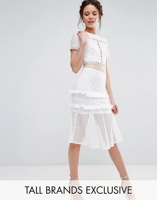 True Decadence Tall Cutout Lace Dress With Frill Hem | ASOS US