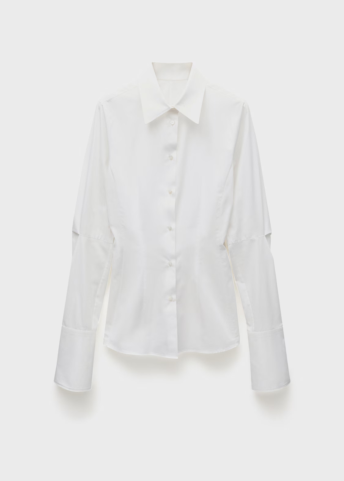Cotton shirt with pleated detail | MANGO (US)