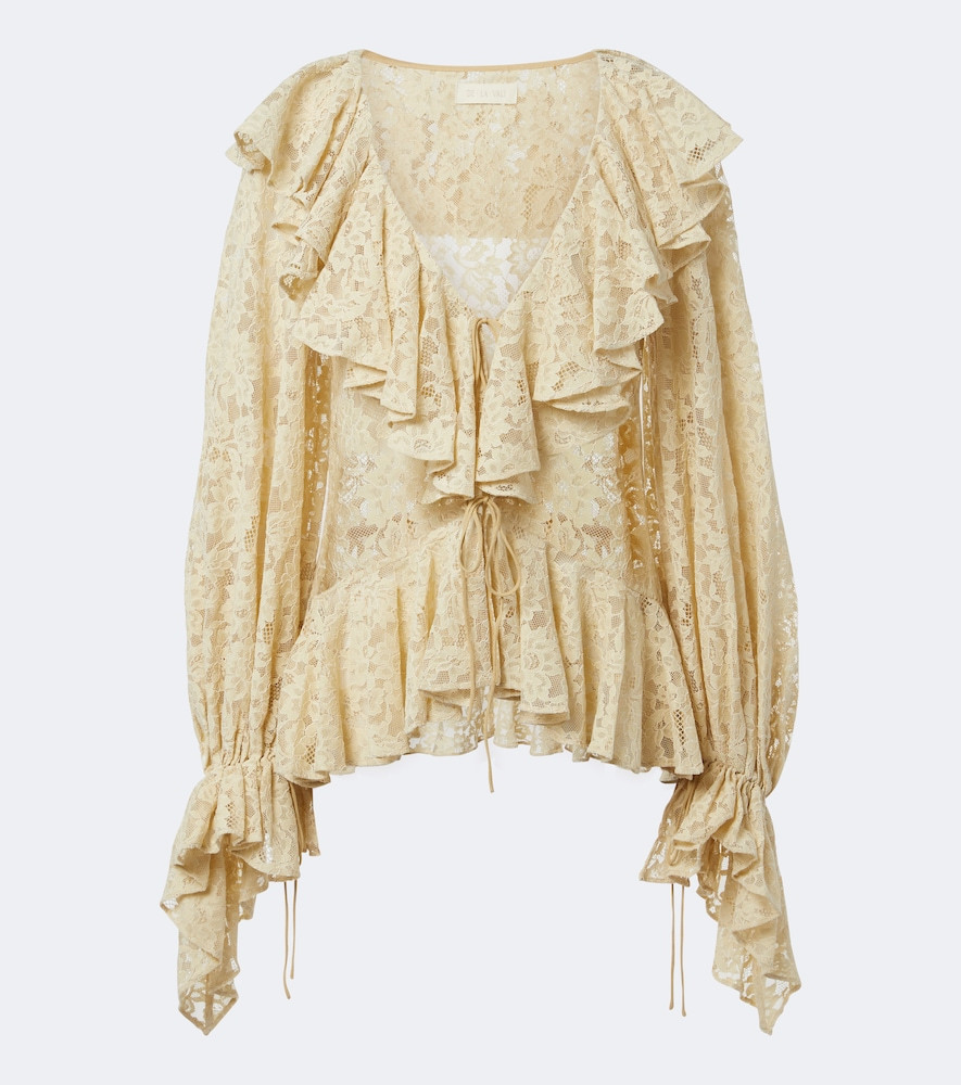 De La Vali Mija ruffled lace blouse | Mytheresa (US/CA)