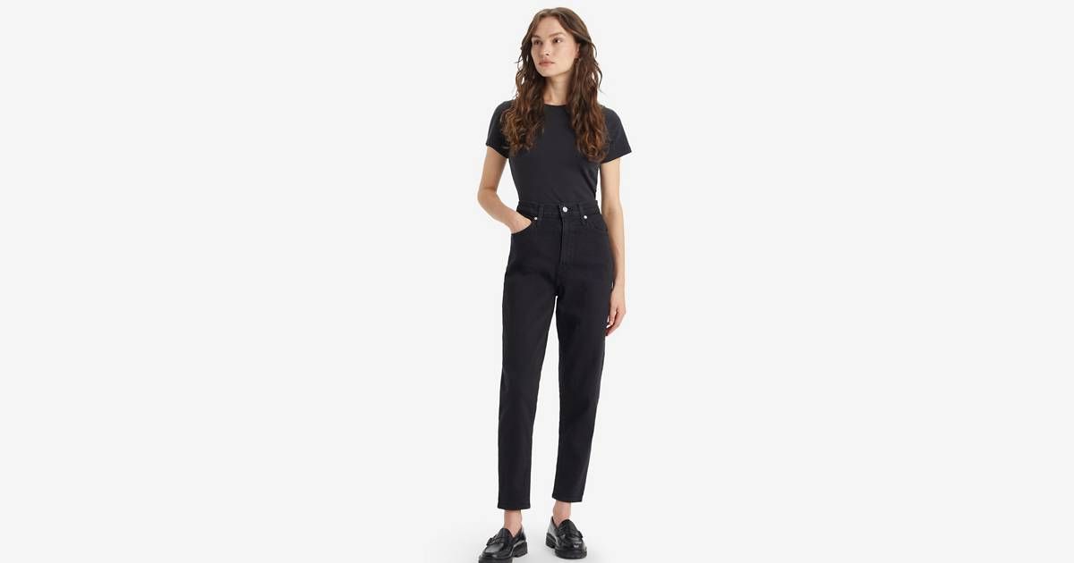 High-waisted Mom Jeans - Black | Levi's® GB | Levi's UK