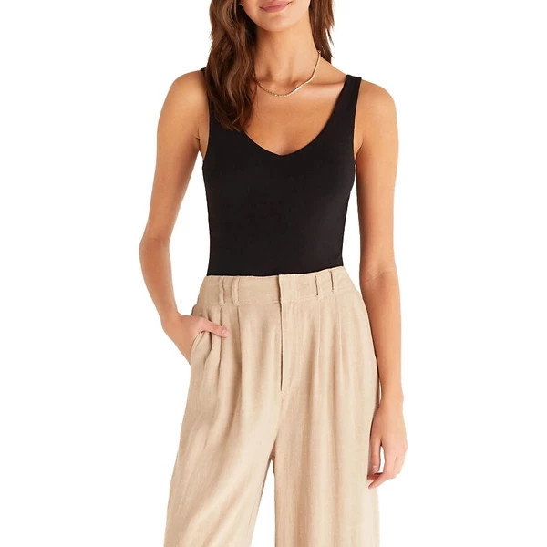 Women's Z Supply Highland Bodysuit XLarge Black | Scheels