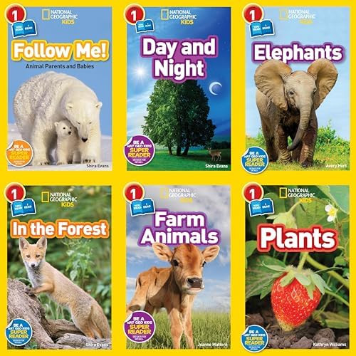 National Geographic Kids Six Book Set : Farm Animals, Plants, In the Forest, Elephants, Day and N... | Amazon (US)
