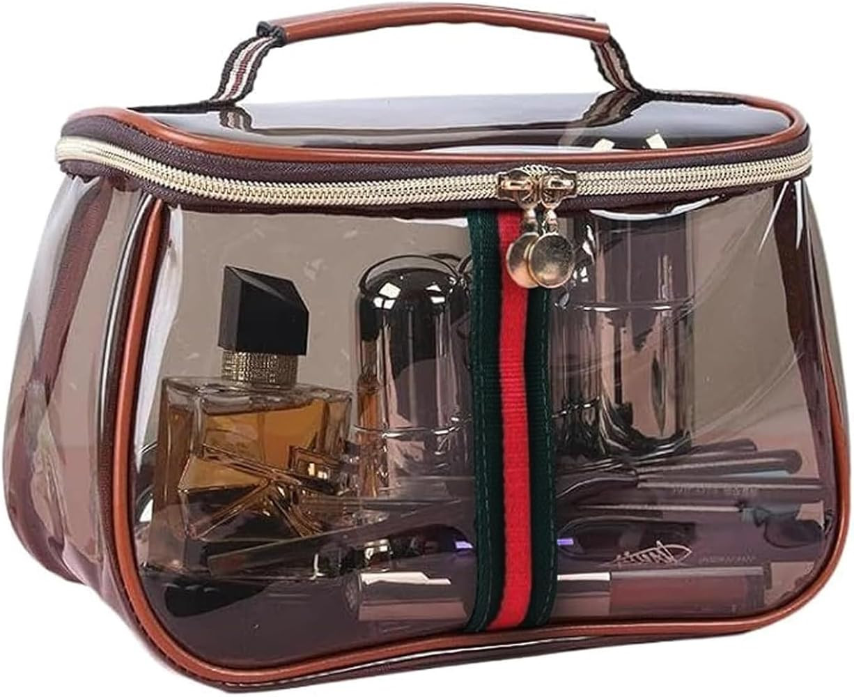 ANIS\u00b7KEBBR Large Waterproof Retro Vanity Bag \u2013 Transparent Cosmetic Organizer for Women | Amazon (US)