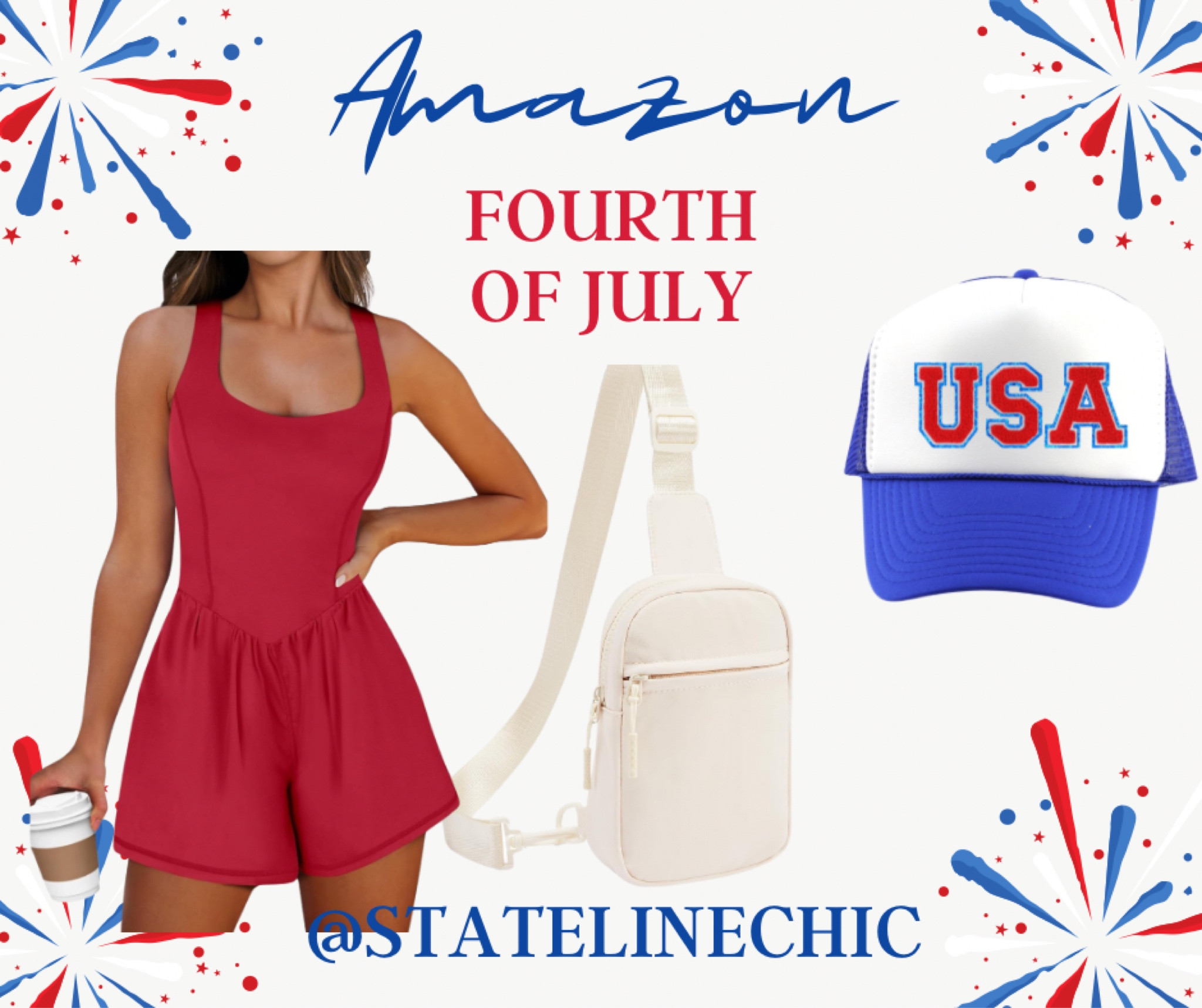 Last minute 4th of July look from Amazon #amazonfashion #4thofjuly 

#LTKStyleTip #LTKFindsUnder50 #LTKSeasonal