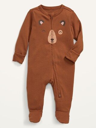 Unisex Bear-Graphic Footed One-Piece for Baby | Old Navy (US)