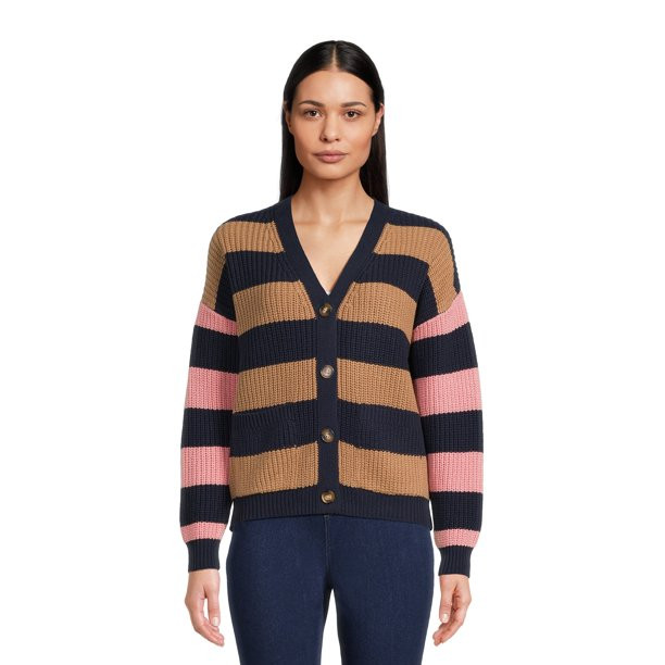 Time and Tru Women's Midweight Boyfriend Cardigan | Walmart (US)