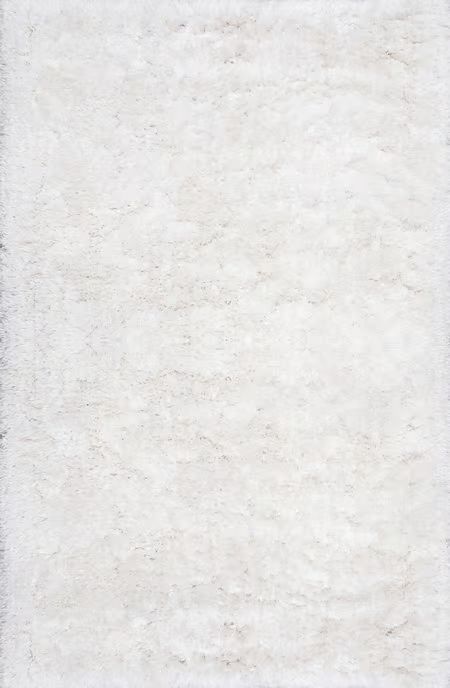 Ivory Fluffy Speckled Shag 7' 6" x 9' 6" Area Rug | Rugs USA