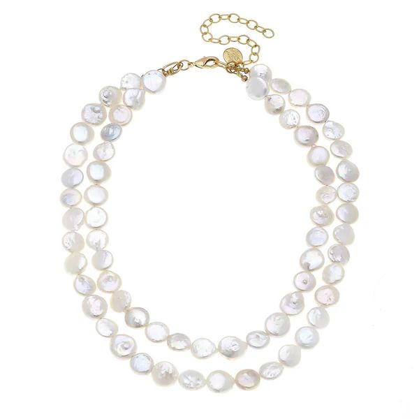 Double Strand Coin Pearl Necklace | Susan Shaw
