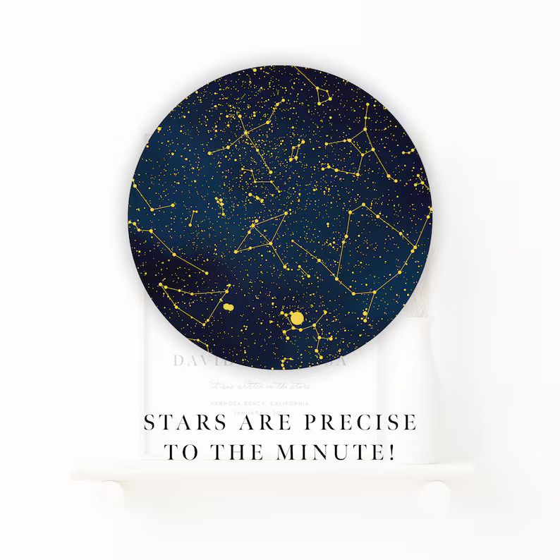 Personalized Star Map by Date - 100% Precise and a perfect Anniversary Gift! | Etsy (US)