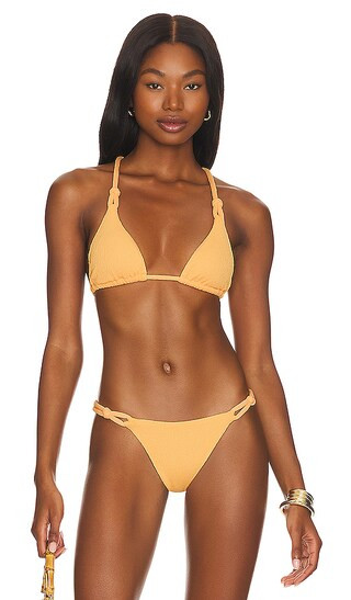 Edie T Back Triangle Bikini Top in Mandarin | Revolve Clothing (Global)