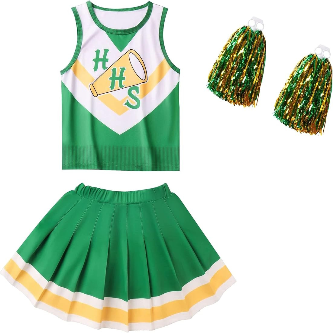 World Cup Chrissy Cheerleader Costume for Girls Hawkins Cheerleading Outfits Youth Stranger Cospl... | Amazon (US)