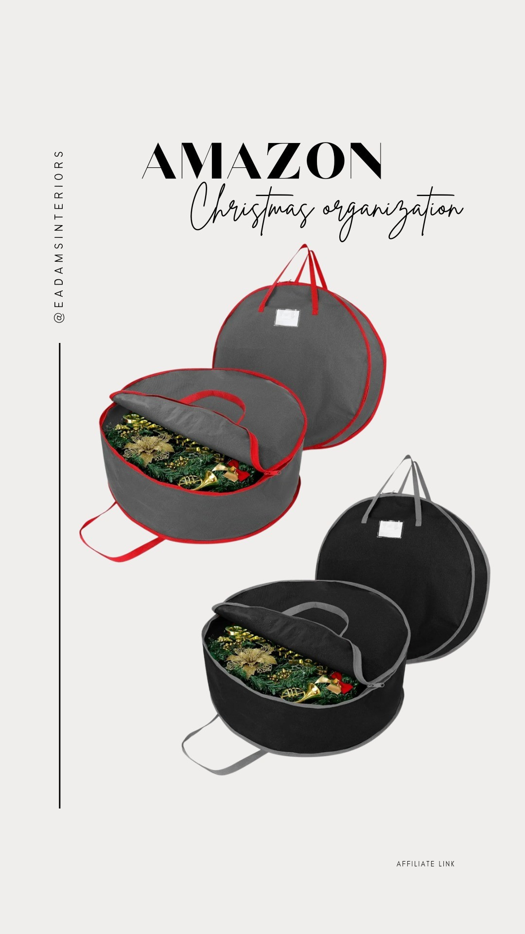 Wreath organization! These can fit multiple wreaths and garland. You can't beat the price for these 2 packs.

#LTKHoliday #LTKSeasonal #LTKHome